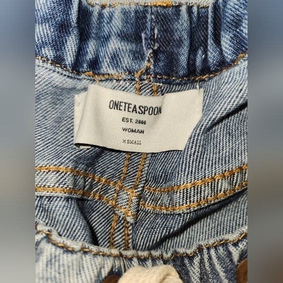 ONETEASPOON Shabbies Drawstring Boyfriend Denim Pants In Montana Wash S… - Picture 5 of 11